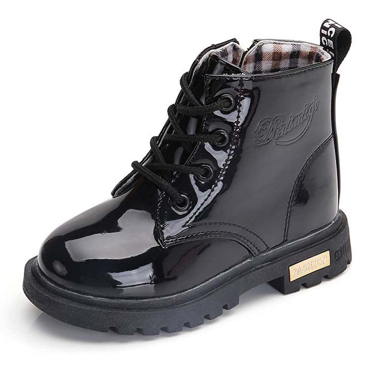 Waterproof Toddler Hiking Boots for Boys & Girls - Non-Slip Outdoor Climbing Shoes with Lace-Up & Side Zipper - Perfect for Playground, Trail Walking & Rainy Day Adventures