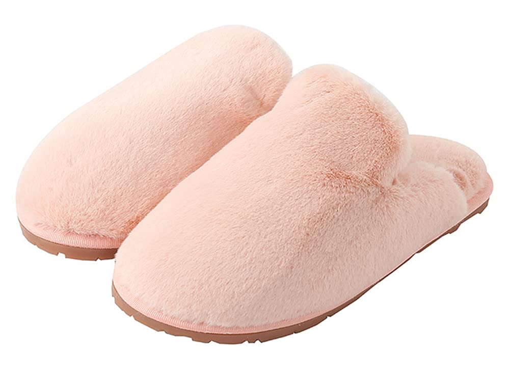 Women's Non-Slip Fuzzy Slippers with Memory Foam - Soft Plush Indoor/Outdoor House Shoes for Cozy Comfort at Home, Office & Travel