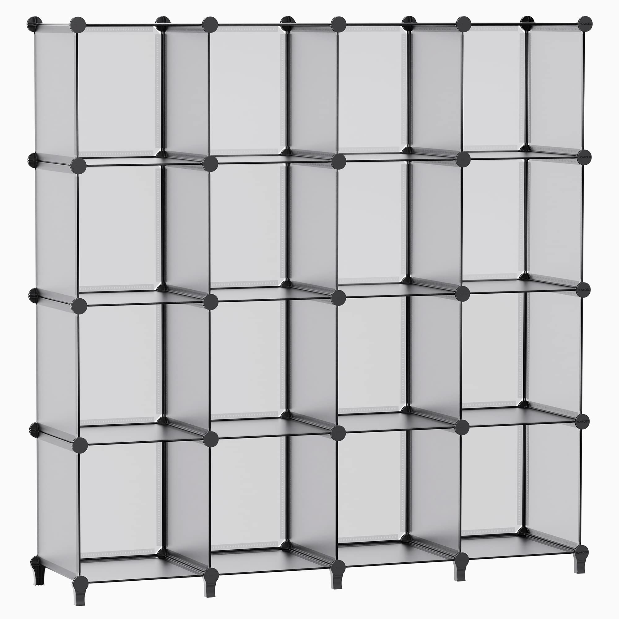 HOMIDEC 16-Cube Bookshelf - 47.2x11.8x47.2 Inch Cube Storage Organizer with Adjustable Shelves for Kids Books, Toys & Home Decor - Perfect for Bedroom, Living Room, Office & Study Room Organization