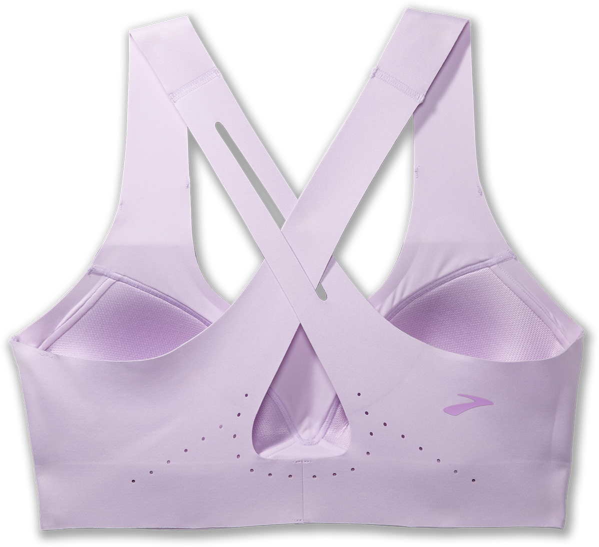 Women's Dare Crossback Run Bra 2.0 - Light Purple 505 - High Support Sports Bra for Running, Yoga & Gym Workouts - Breathable & Comfortable Activewear for Women