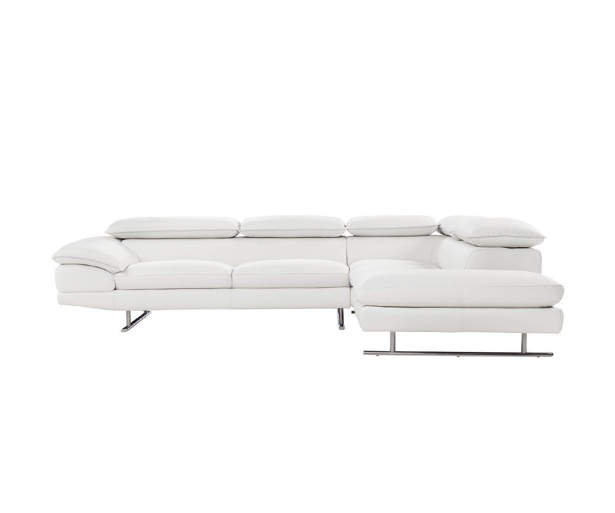 Luxury Mauro Leather Right Sectional Sofa - Modern Upholstered Living Room Furniture for Home & Office - Perfect for Lounging, Entertaining & Relaxing