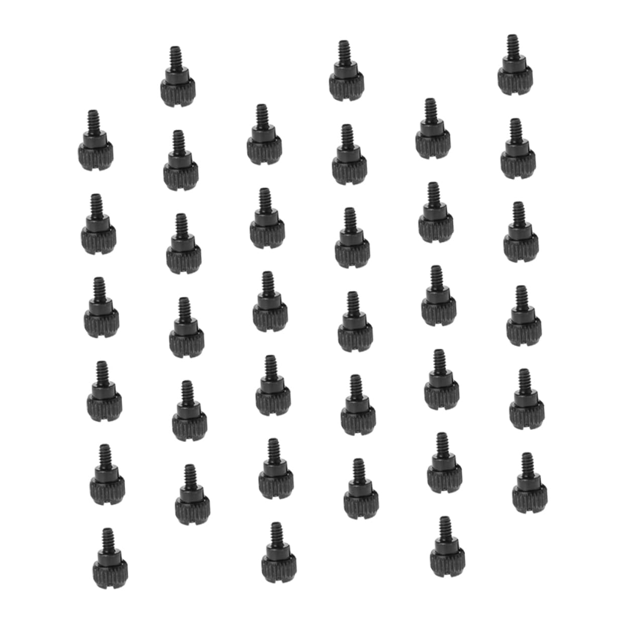 BESTonZON 100pcs Black Metal Computer Case Thumbscrews - High Strength, Elegant Design, Easy to Install for PC Build & Maintenance