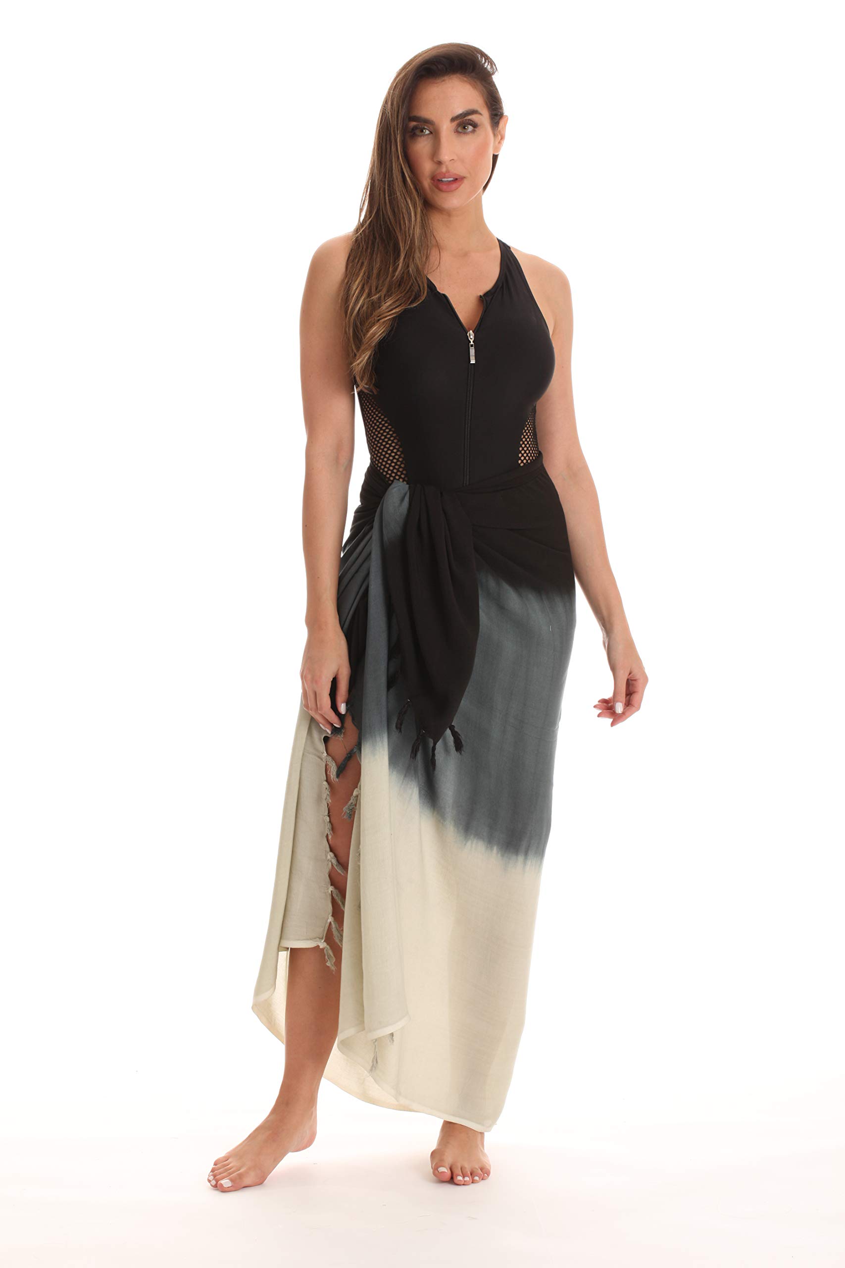 Stylish Riviera Sun Beach Cover Up Sarong Wrap - Fringe Tassel Swimsuit Coverups for Women | Perfect for Poolside, Vacation & Summer Outfits