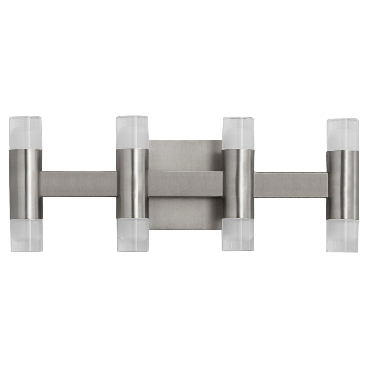 Oxygen Alarum 3 597 24 Bath Vanity Light 21 Inch Wide Satin Nickel - Perfect for Bathroom Mirror Lighting and Modern Home Decor