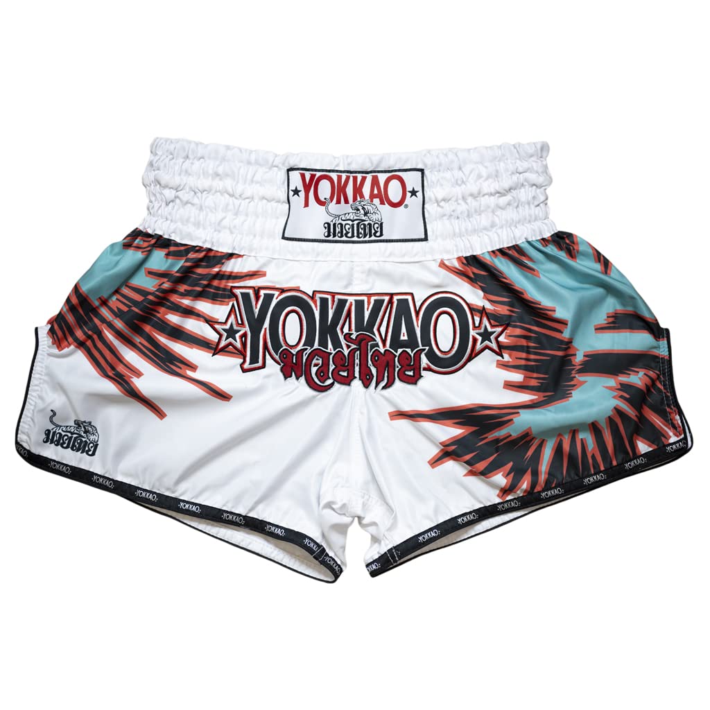 YOKKAO Muay Thai Boxing Shorts for Men & Women - Premium Satin Training Shorts | Breathable & Lightweight for MMA, Kickboxing & Muay Thai | Perfect for Gym Workouts, Sparring & Competitions