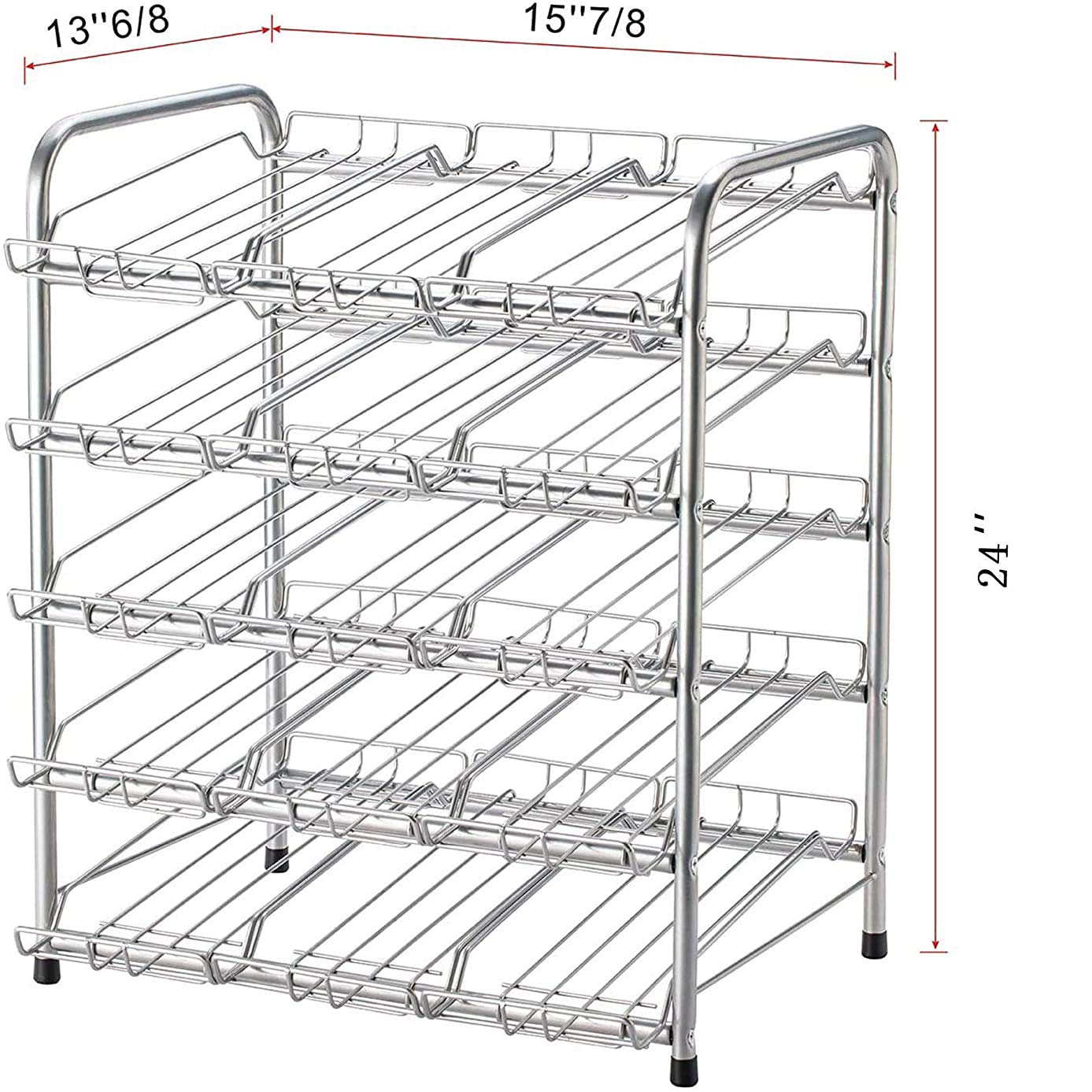 5-Tier Rice Rat Can Organizer for Pantry - Space Saving Can Rack & Storage Dispenser for Canned Food - Perfect for Kitchen, Pantry Organization & Easy Access to Soups, Vegetables & Beverages
