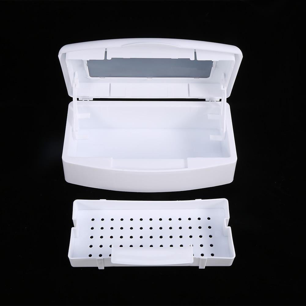 Professional Nail Tools Sterilizer Tray - UV Disinfection Box for Manicure & Pedicure Tools - Salon-Grade Sterilization Container for Nail Clippers, Files & Cuticle Pushers - Perfect for Nail Salons, Spas & Home Use