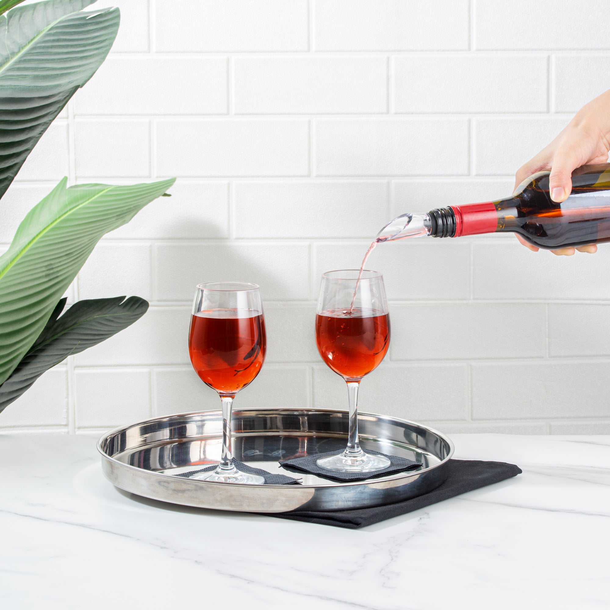 Premium Stainless Steel Wine Chiller Stick with Aerator and Pourer - 12.75