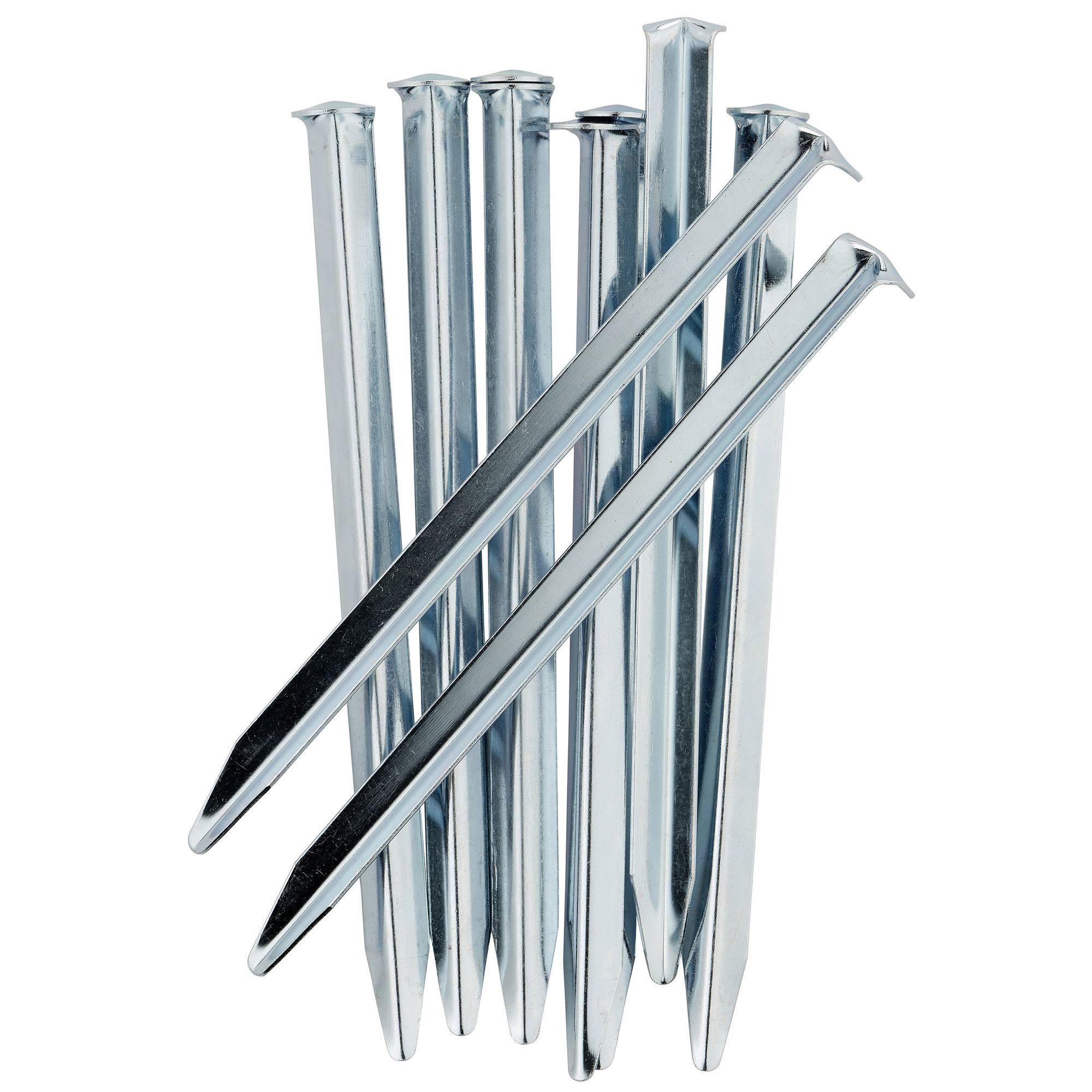 Quechua 10 Pack Soft Soil Tent Stakes - Heavy Duty Aluminum Tent Pegs for Camping, Hiking & Outdoor Adventures