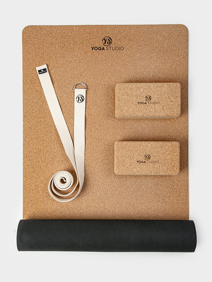 Eco-Friendly Cork Yoga Mat Set for Beginners - Non-Slip, Sustainable Yoga Mat with Strap for Home & Studio Practice - Perfect for Yoga, Pilates, and Meditation
