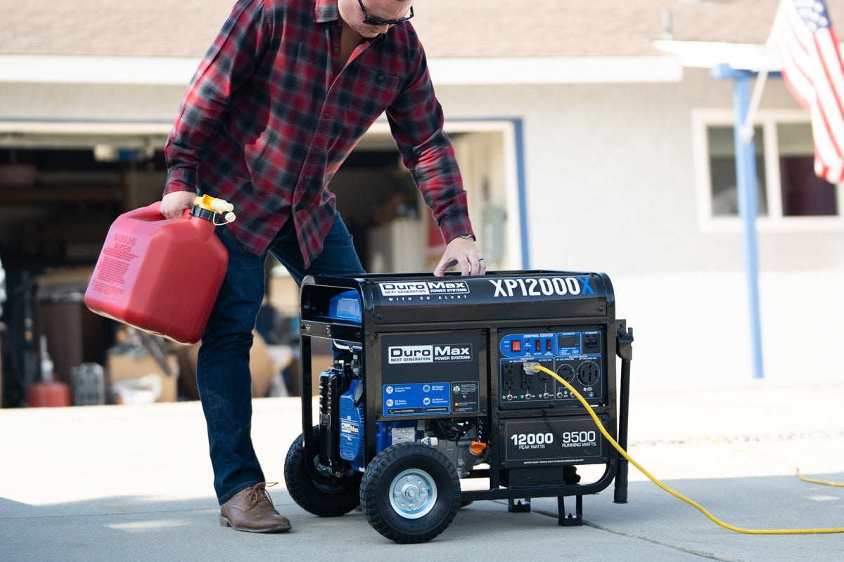 12,000 Watt Portable Gasoline Generator with CO Alert - Reliable Backup Power for Home, Camping & Emergency Use