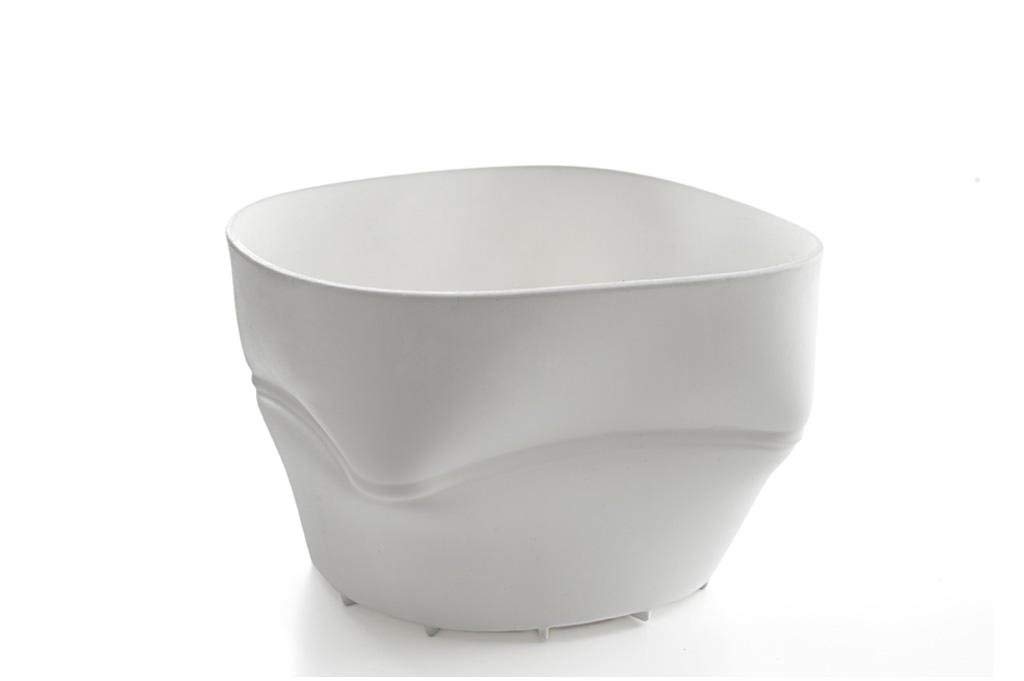 BeWare 197374 White Silicone Bread Basket with Lily Design - 20 x 20 x 13 cm - Perfect for Baking, Serving & Storing Bread, Pastries & Fruits