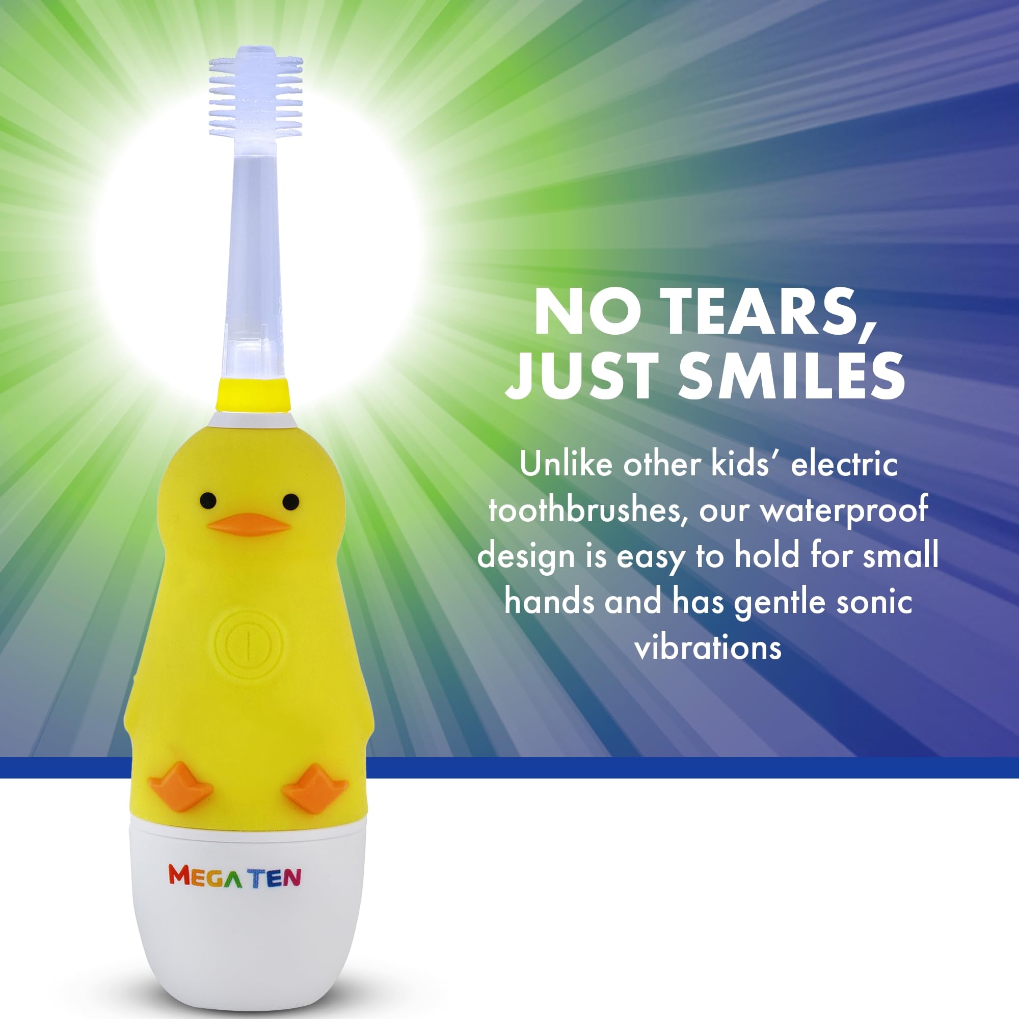 **Kids Electric Toothbrush with Soft Bristles & LED Light - Sonic Toothbrush for Children Ages 3+ | Gentle Round Brush Head & 2-Minute Timer - Fun Duck Design for Better Oral Care - Perfect for Home & Travel Use**