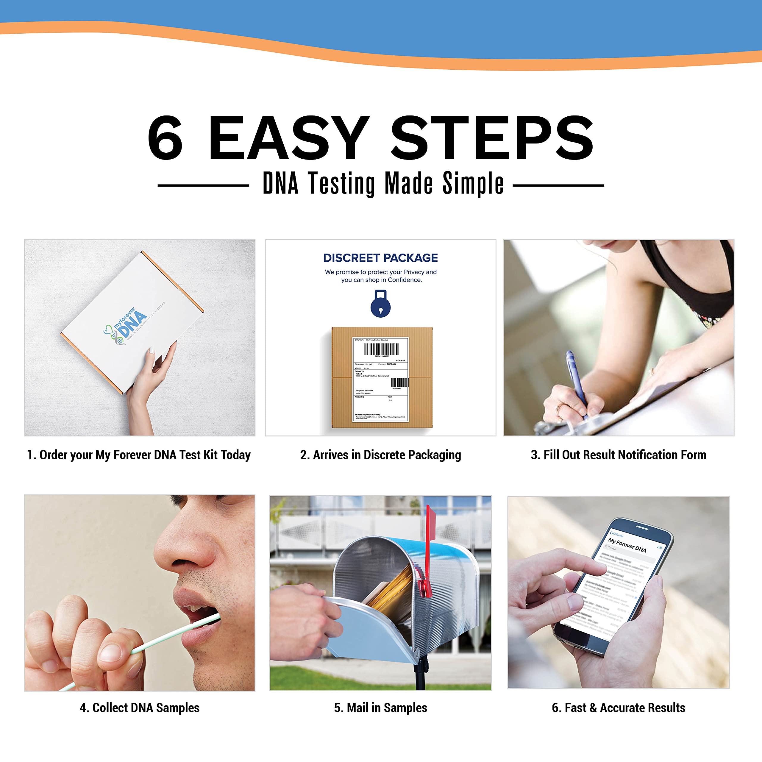 Sibling DNA Test Kit - Accurate & Confidential Genetic Testing for 46 DNA Markers - Includes Lab Fees & Shipping - Perfect for Family Reunions, Legal Proof, and Personal Discovery