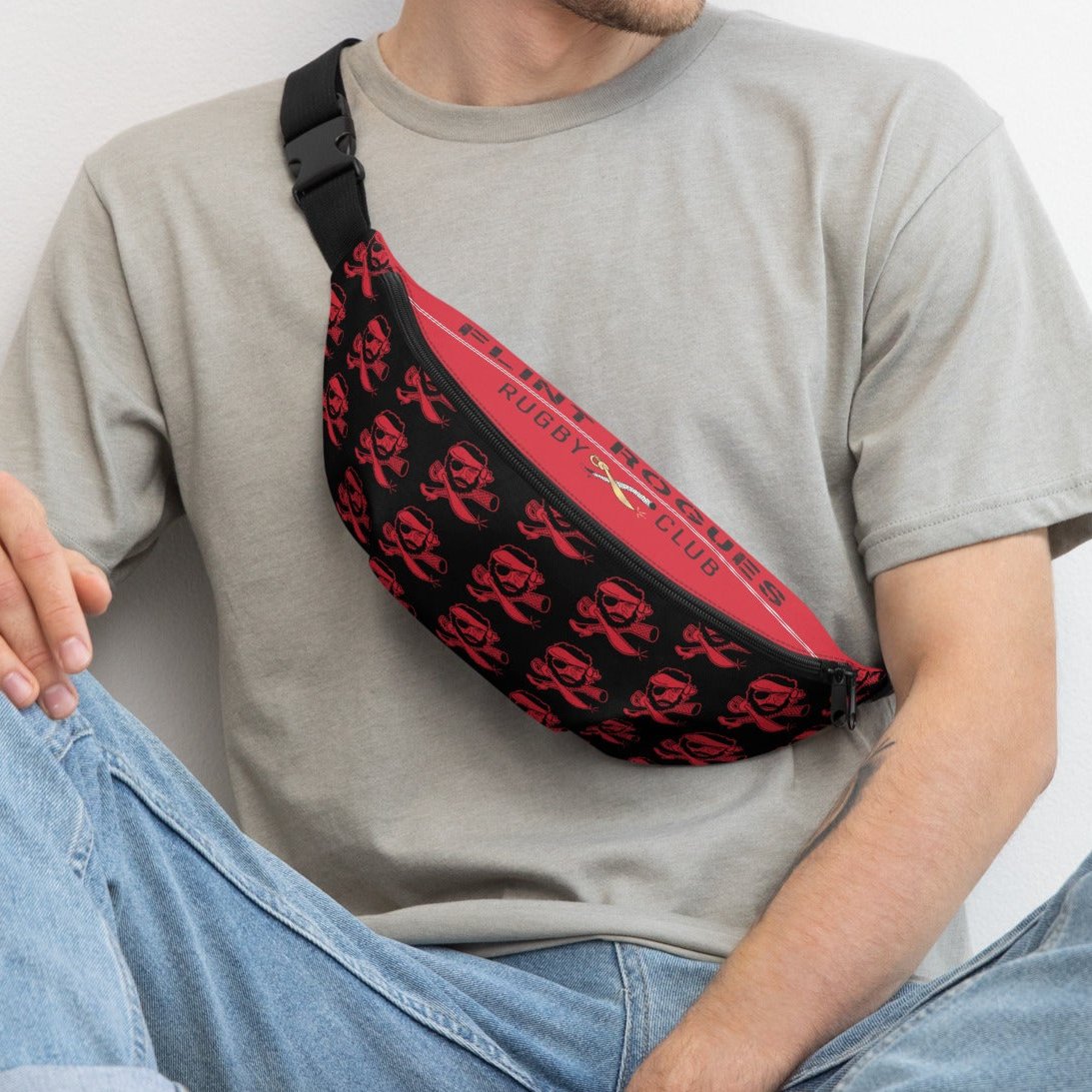 Flint Rogues RFC Fanny Pack - Water-Resistant Waist Bag for Men & Women - Perfect for Hiking, Running, Travel & Outdoor Adventures