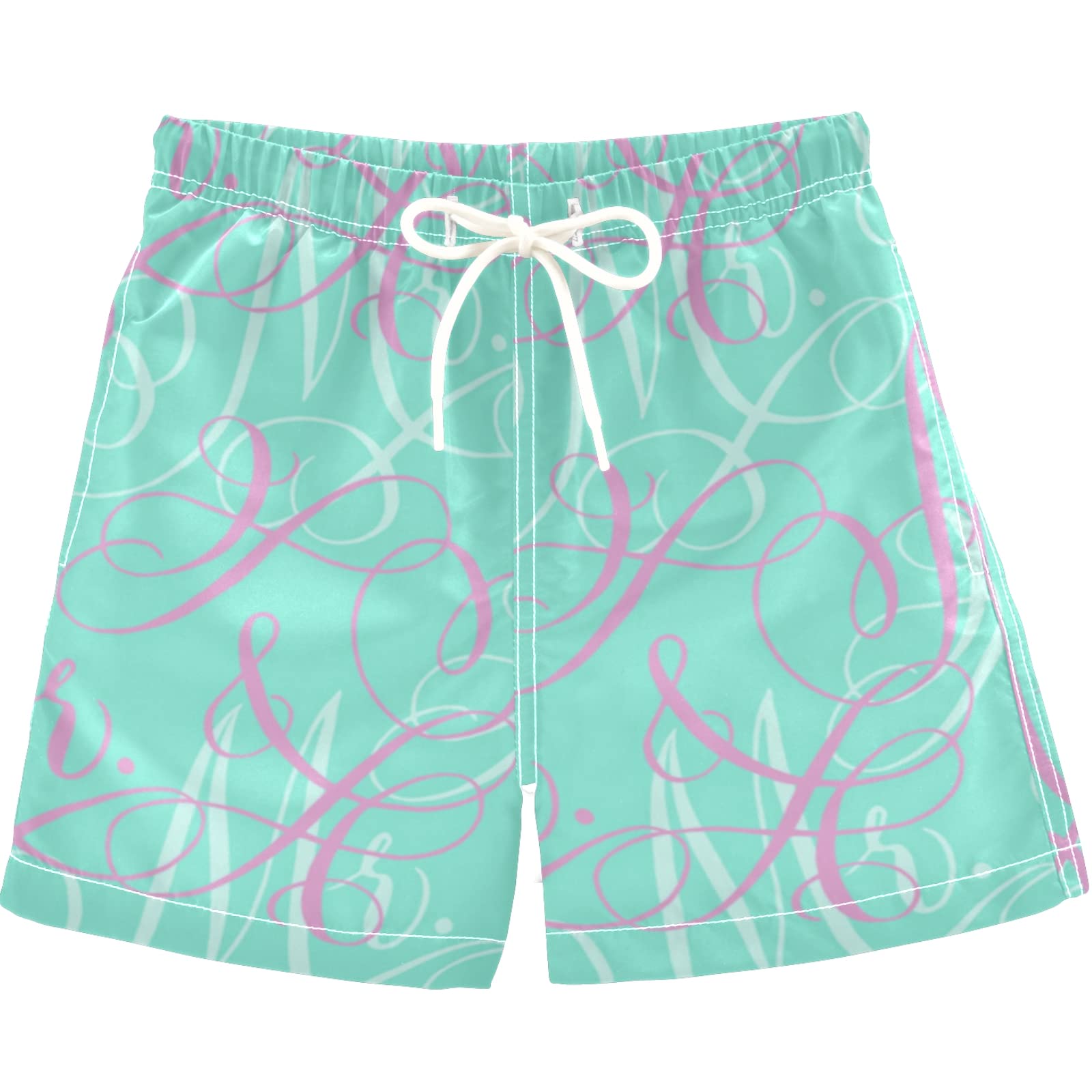 **Premium Blue Letter Print Swim Trunks for Toddler Boys - High-Quality Kids Bathing Suits & Baby Boy Swimwear - Perfect for Pool, Beach & Water Play**