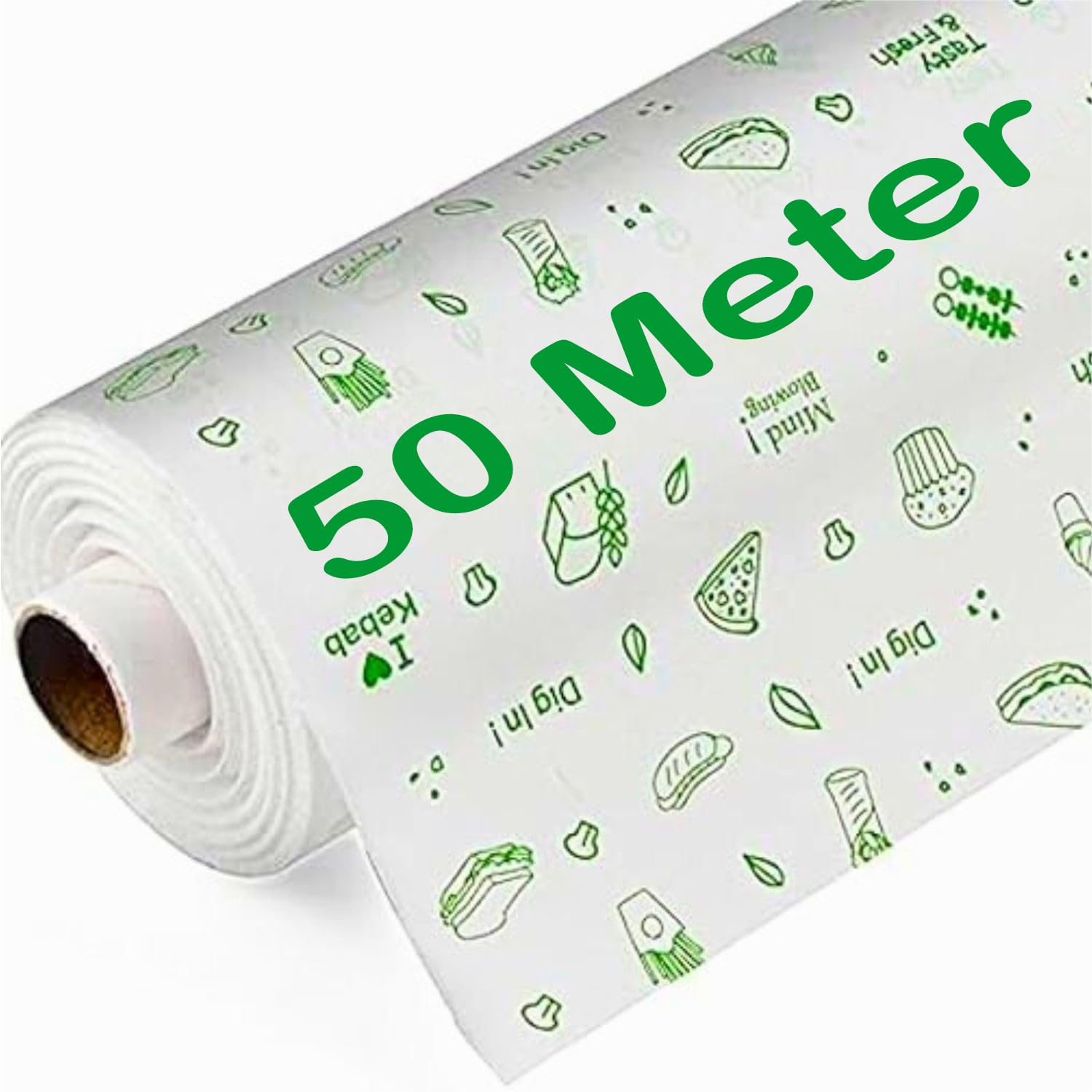 OFIXO Non-Stick Parchment Paper Roll - 50 Meter Premium Reheatable Butter Wrapping Paper for Baking, Cooking & Food Storage | Oven, Microwave & Freezer Safe Baking Paper