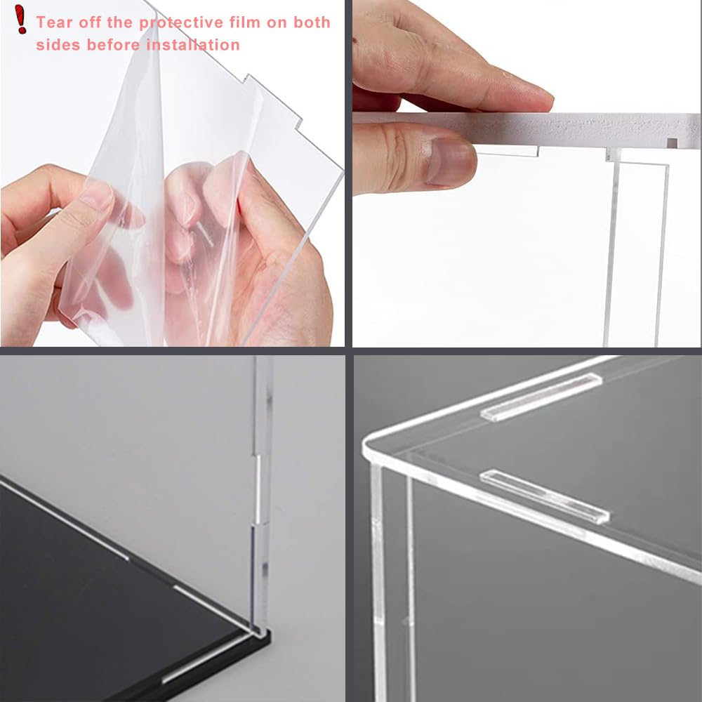 Large Clear Acrylic Display Case for Collectibles & Lego 21318 Tree House - 17.7x17.7x17.5 Inch Dustproof Showcase with Base - Perfect for Home Decor, Office Display & Protecting Valuable Collections
