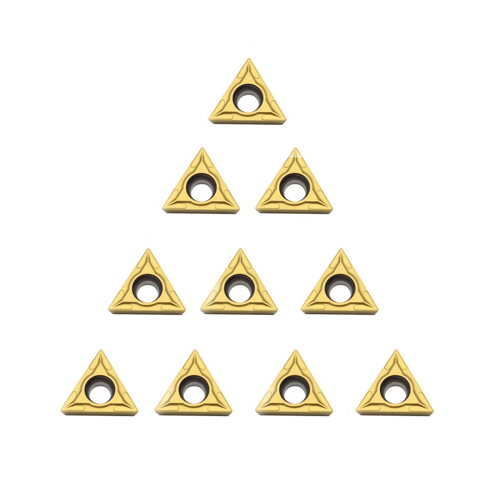 TCMT110204 TCMT21.51 Carbide Turning Inserts - 10 Pack Indexable Lathe Tool for CNC Milling, Steel & Cast Iron Machining | Durable Replacement Inserts for Metal Turning & Tool Holders | Perfect for Industrial Manufacturing, Automotive Parts & Metal Fabrication