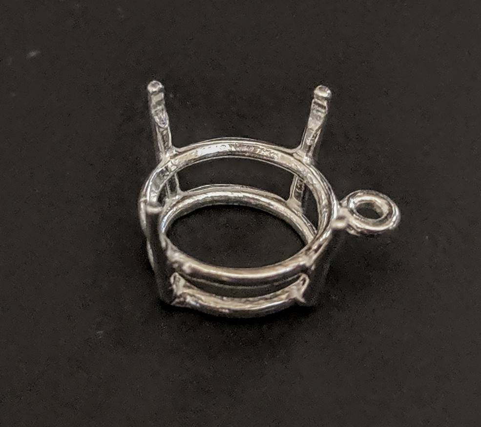 Premium 18mm Round Sterling Silver or 14k Gold Dangle Pendant Setting - Handcrafted in USA - Perfect for Jewelry Making, DIY Earrings & Necklace Designs