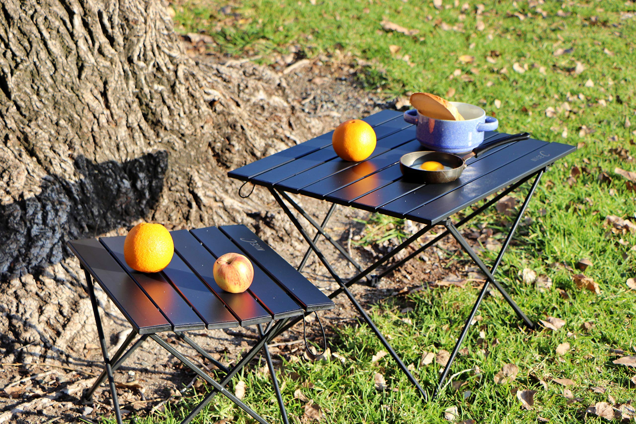 Ultralight Aluminum Folding Camping Table - Portable Roll Up Collapsible Picnic Table with Carry Bag for Outdoor, Beach, Cooking, Festival, Office & Indoor Use | Compact Design for Easy Storage & Travel