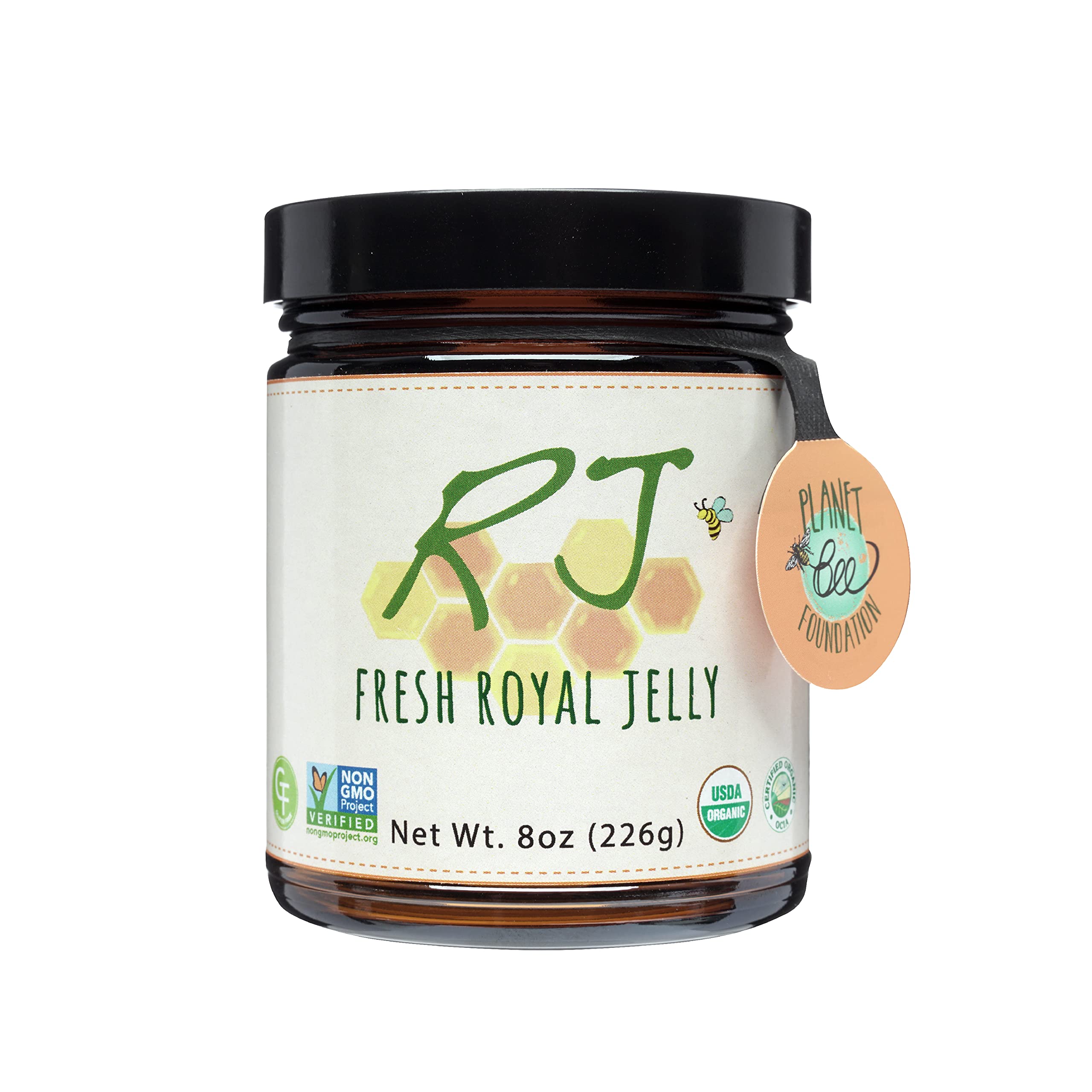 Organic Fresh Royal Jelly by Greenbow - 100% USDA Certified, Non-GMO, Halal, Pure & Gluten Free Superfood (226g) - Boost Immunity & Energy for Daily Wellness & Skincare
