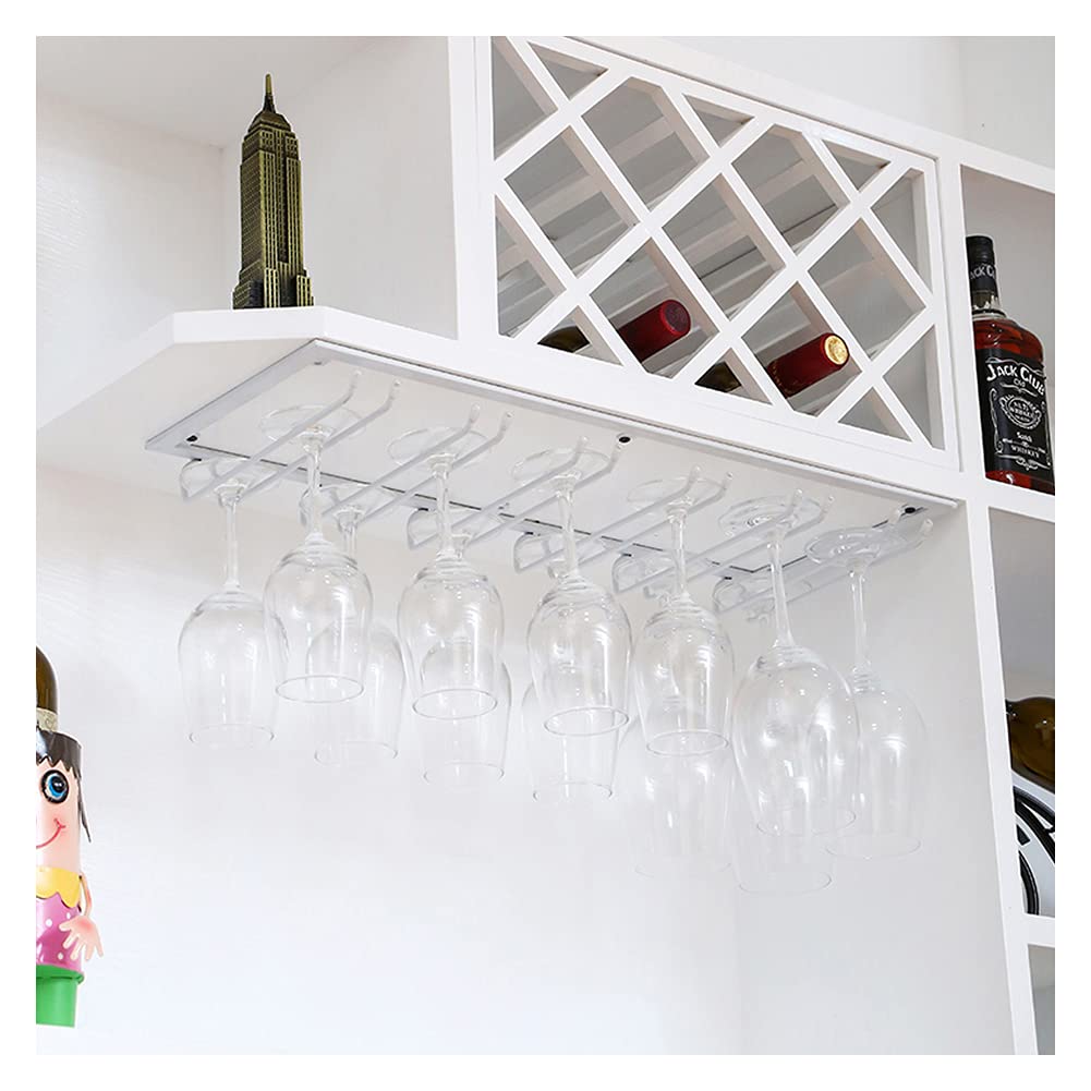 12 Inch Under Cabinet Wine Glass Rack - 3-Tier Stemware Holder with Rustproof Iron Frame for Kitchen Storage & Air Drying | Perfect for Home Bars, Restaurants, and Wine Cellars