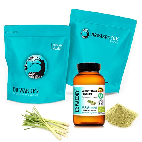 Organic Lemongrass Powder (Cymbopogon Citratus) - 100g (3.5oz) | Pure, Raw, Dried & Vegan | Premium Grade Culinary Herb | No Additives | Perfect for Tea, Cooking, Aromatherapy & Natural Remedies