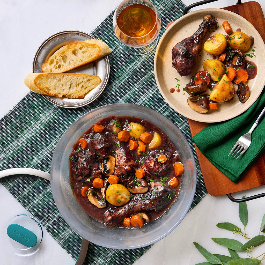 20 Minute Coq au Vin Recipe - Easy French Chicken Stew with Wine Sauce | Perfect for Weeknight Dinners & Entertaining