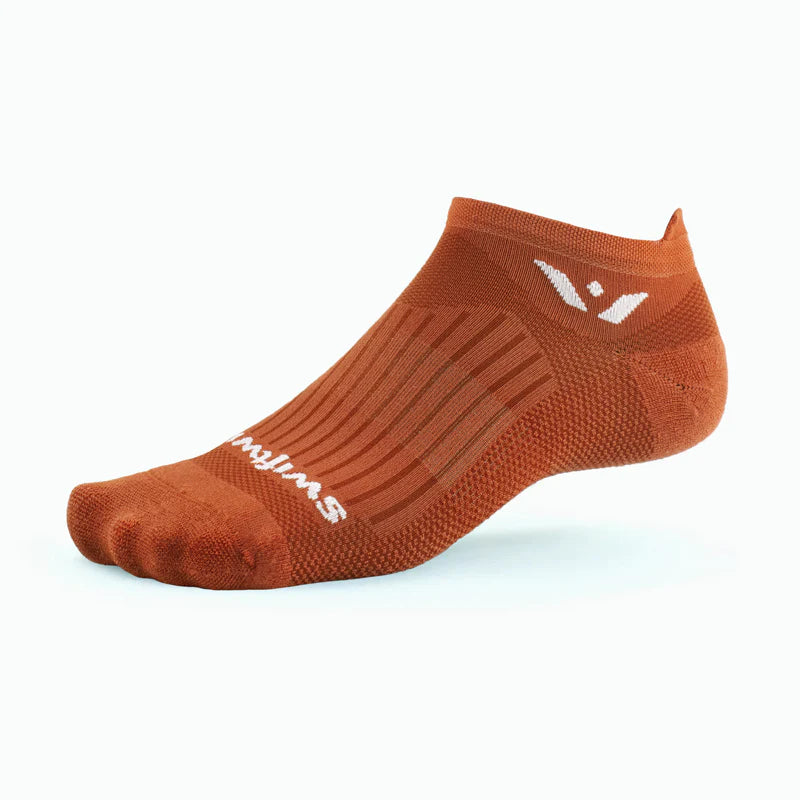 ASPIRE ZERO TAB Running Socks for Men & Women - Breathable Cushioned Athletic Socks for Running, Hiking & Workouts - Terracotta Color (1 Pair) - Perfect for Marathon Training & Outdoor Activities
