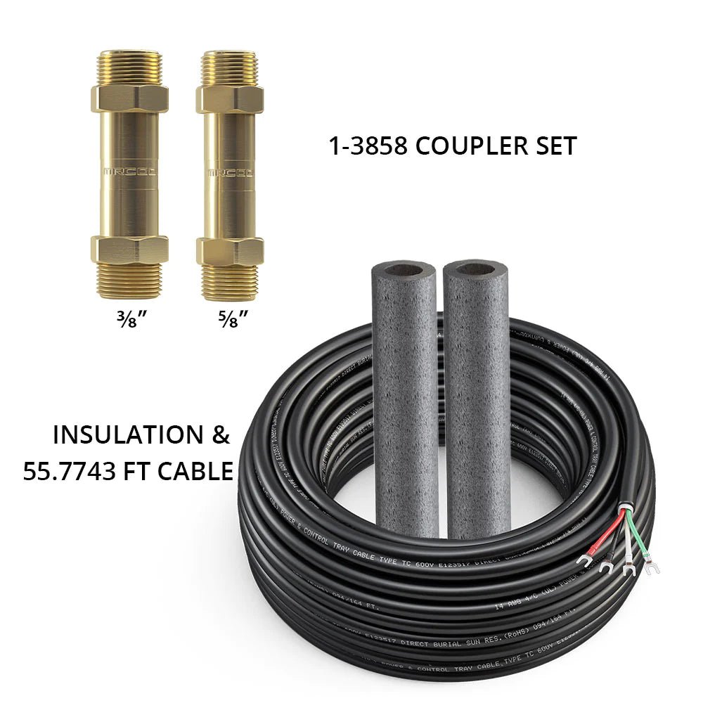 MRCOOL 50ft Line Set Coupler Kit - Compatible with DIY Single Zone & Multi Zone 24K, 36K, 48K BTU Air Handlers (3/8