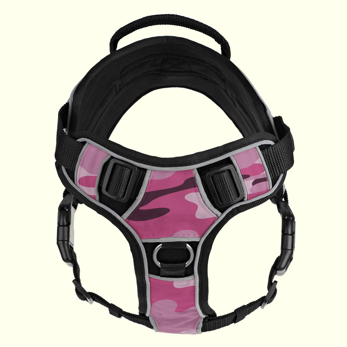 No-Pull Dog Harness with Reflective Patches & Quick Release Buckles - Soft Comfortable Vest for Medium Dogs 21-25