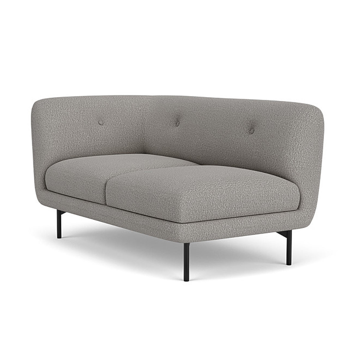 Alfred Boucle Left 2 Seater Modular Sofa - Modern Sectional Couch for Living Room, Small Space & Apartment - Soft Fabric Upholstery with Reversible Design