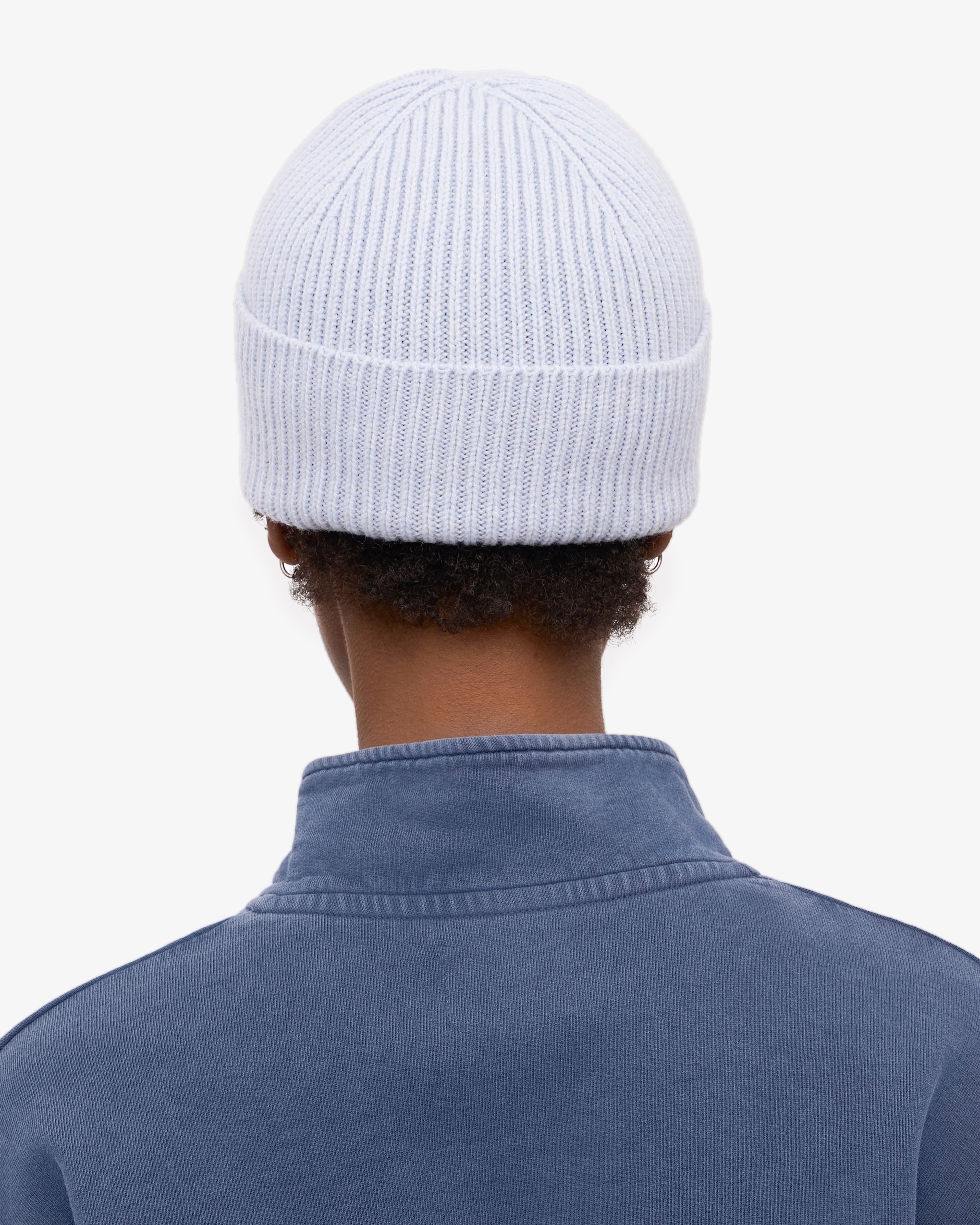 Premium Merino Wool Beanie - Polar Blue Color - Warm Winter Hat for Men & Women - Perfect for Skiing, Hiking & Outdoor Activities
