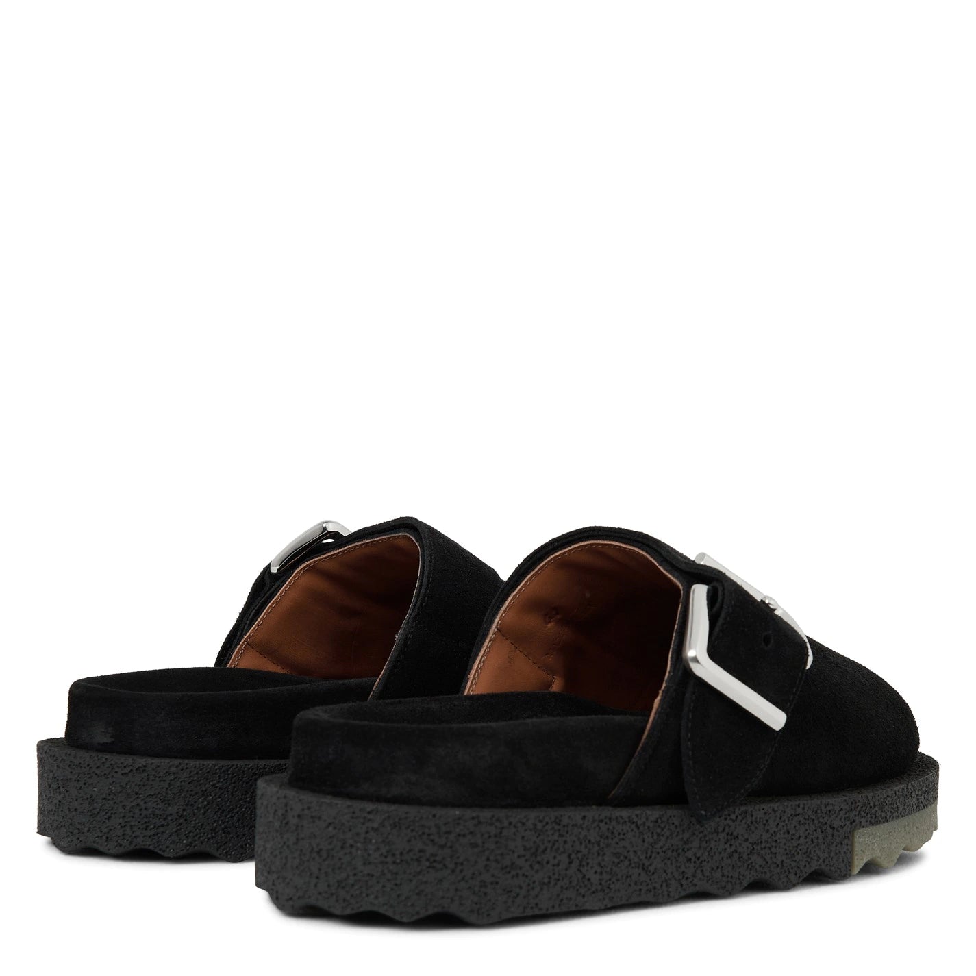 Off White Black Mule Slip Ons - Women's Comfortable Slide Sandals for Summer | Casual Walking Shoes for Beach, Pool & Home Use