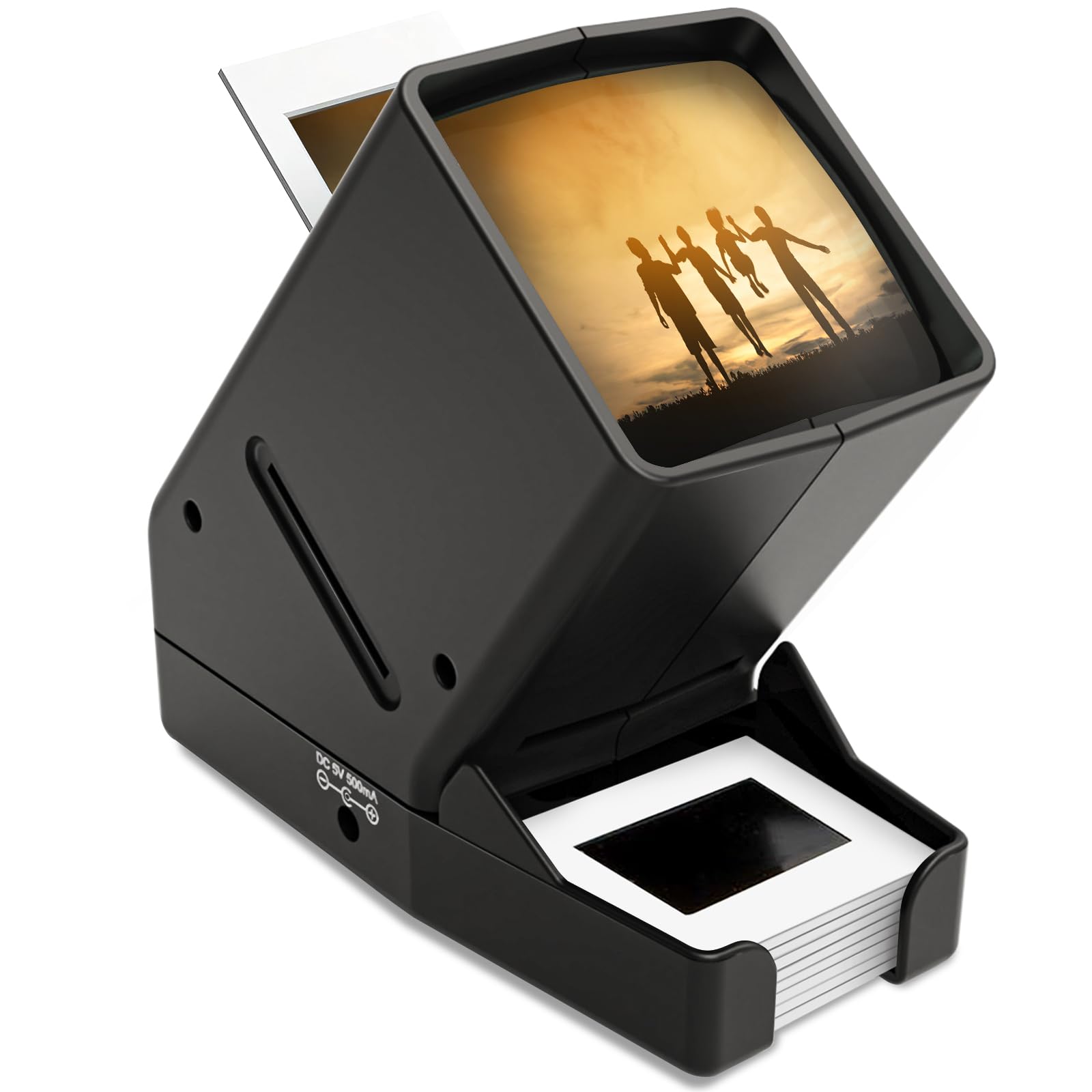 35mm Slide Viewer with 3X Magnification - USB Powered & Battery Operated for 35mm Slides & Film Negatives (Includes 4AA Batteries) - Perfect for Home Archiving, Photography Enthusiasts & Classroom Presentations
