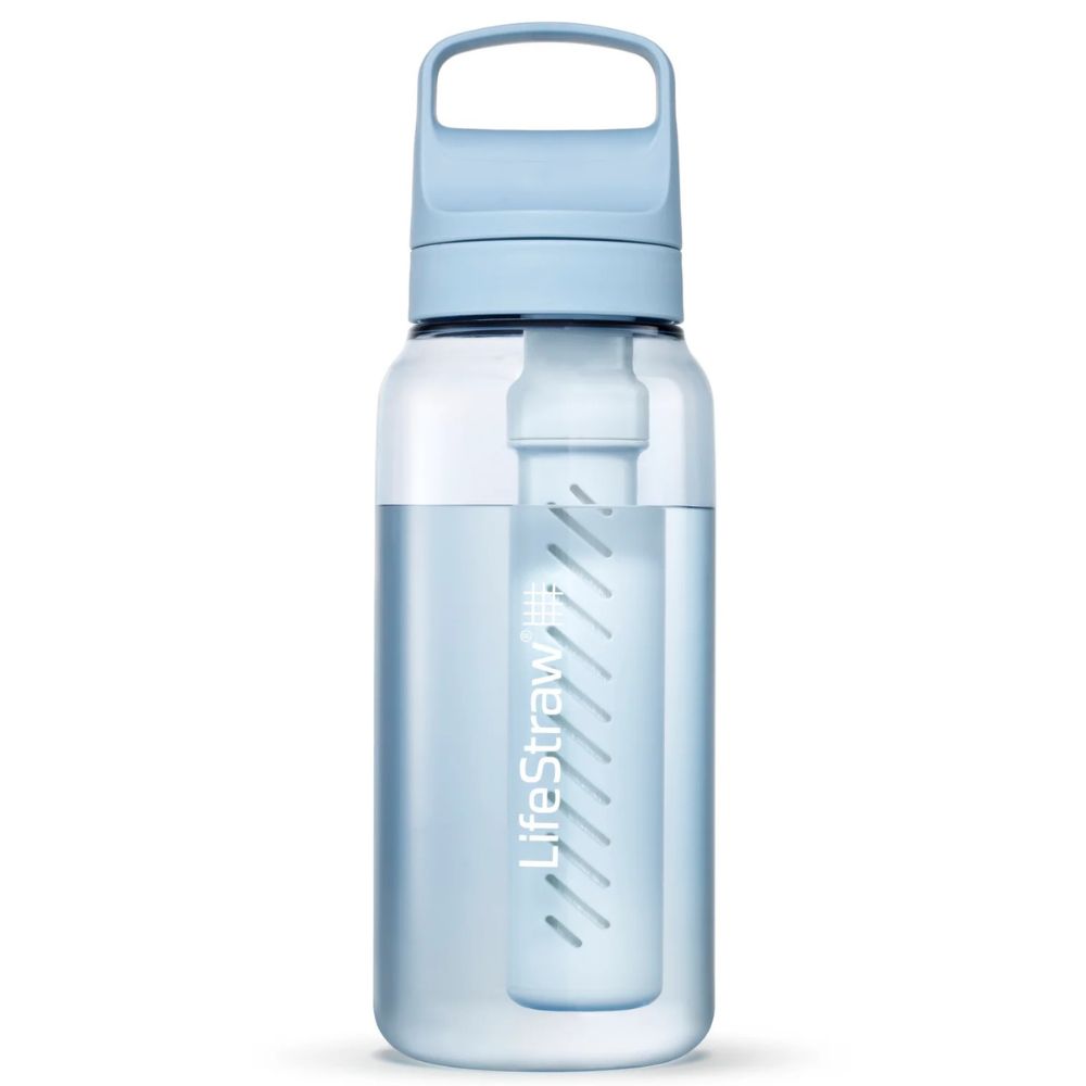 LifeStraw Go 2.0 Water Filter Bottle - 1 Liter BPA-Free Portable Water Purifier for Hiking, Camping & Travel - Removes 99.9% of Bacteria & Parasites