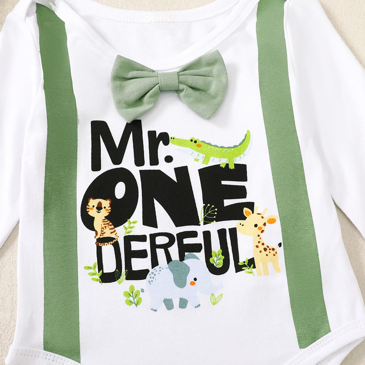 Mr. One-derful 1st Birthday Outfit for Baby Boys - Cute First Birthday Clothes & Romper Set - Perfect for Birthday Photos, Cake Smash & Special Celebrations