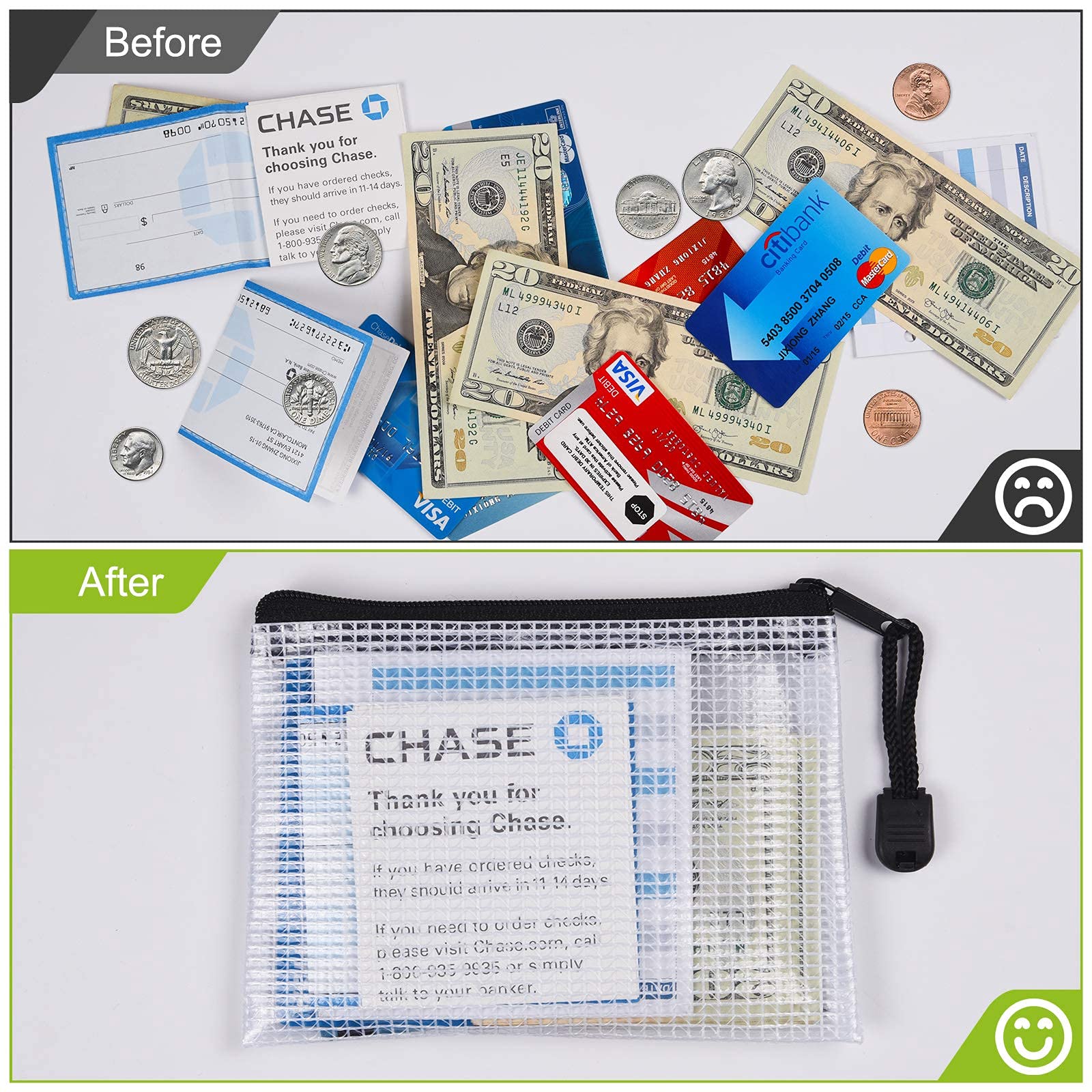 B4/B8 Plastic Mesh Zipper File Bags - Waterproof & Tear-Resistant Document Organizer Folders for School, Office, Home & Travel Storage - Perfect for Organizing Papers, Receipts, and Important Documents
