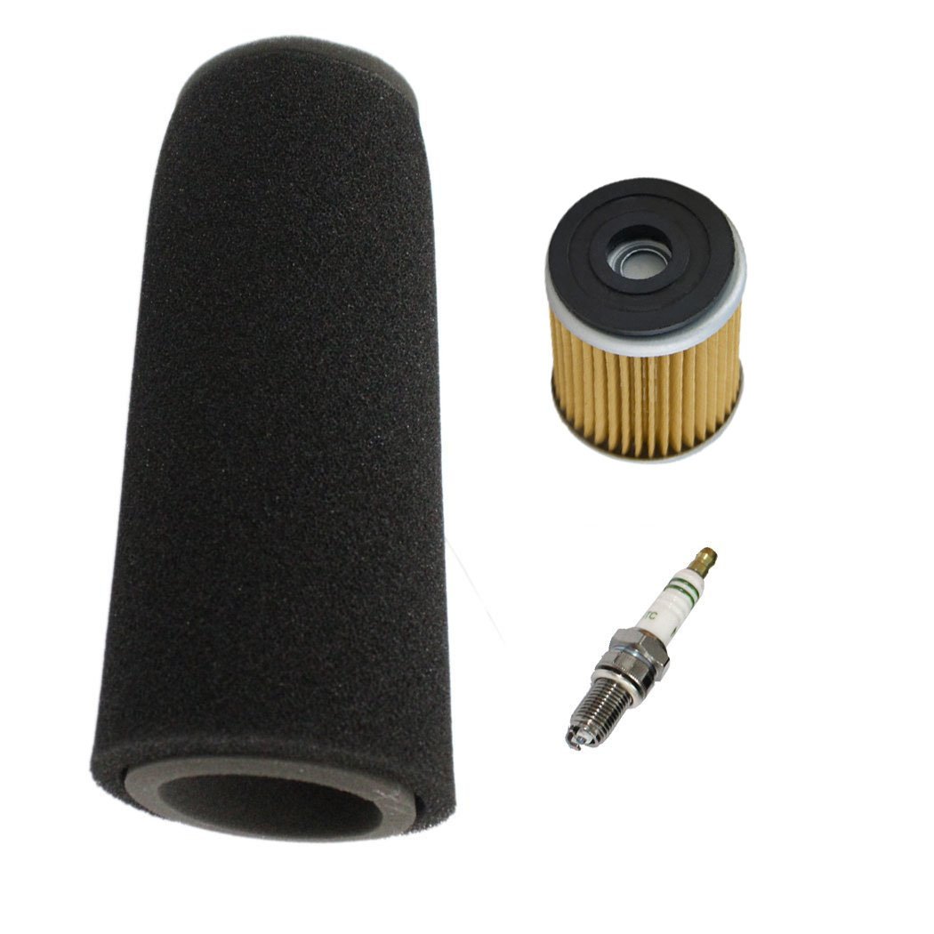 SPM Air Filter with Spark Plug & Oil Filter Compatible for 1987-2004 Yamaha Warrior 350 YFM350X ATV - High Performance Replacement Parts for Off-Road & Trail Riding