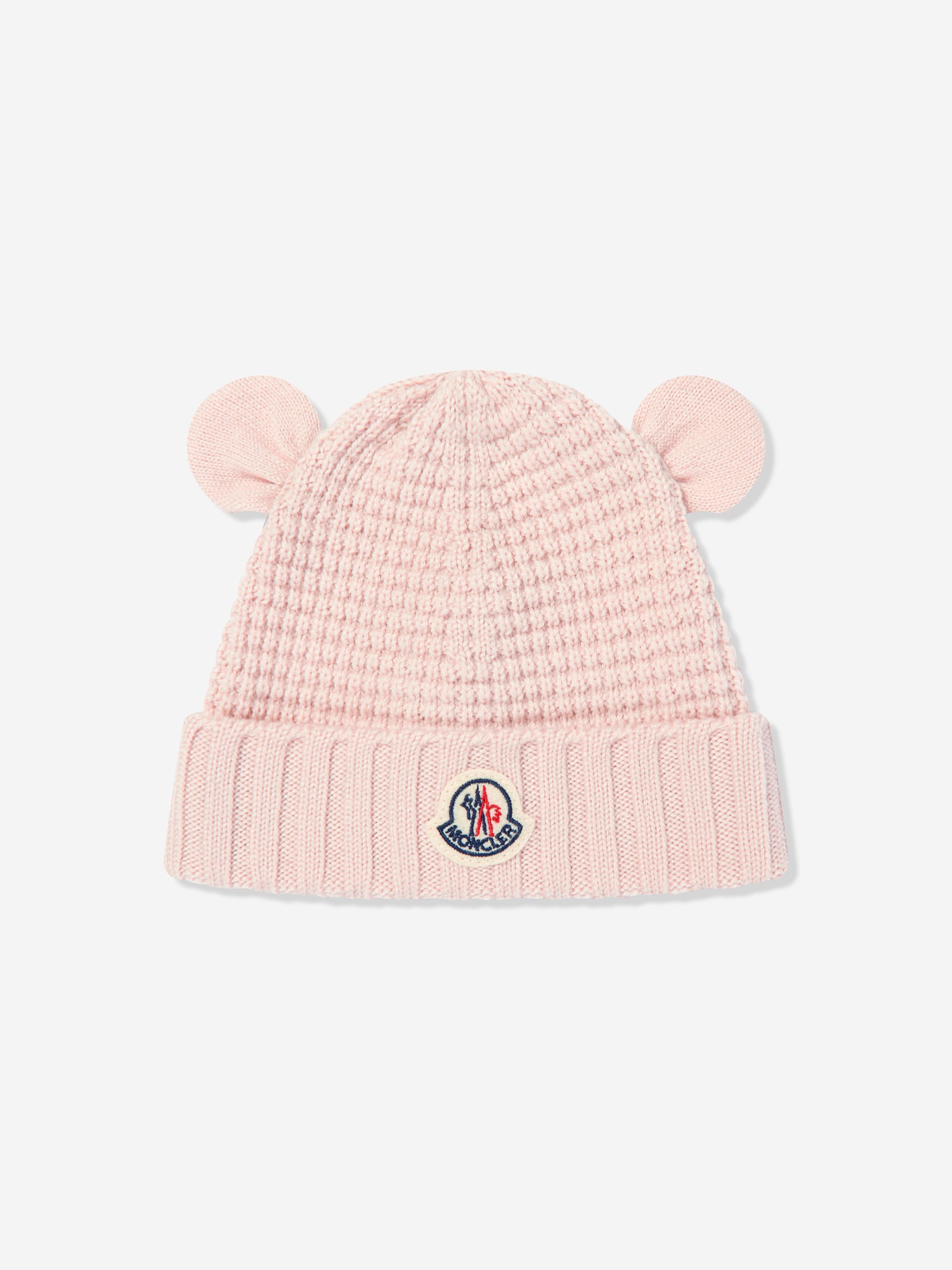 Pink Baby Girls Beanie Hat with Ears - Soft Winter Knit Hat for Infants & Toddlers - Perfect for Cold Weather, Outdoor Play & Photoshoots