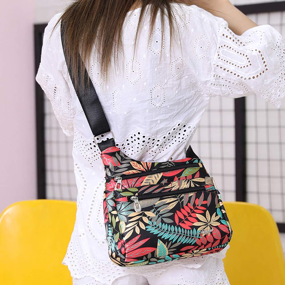 STUOYE Women's Nylon Crossbody Bag with Multiple Pockets - Lightweight Travel Shoulder Purse for Everyday Use, Commuting & Vacation Accessories