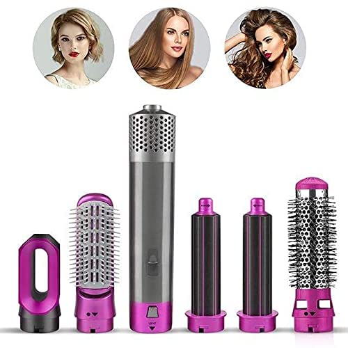 KOSHIYA 5-in-1 Hair Dryer Brush with Rotating Hot Air - Blow Dryer, Curler & Volumizer for All Hair Types | Reduces Frizz & Static | Perfect for Home Styling & Salon-Quality Results