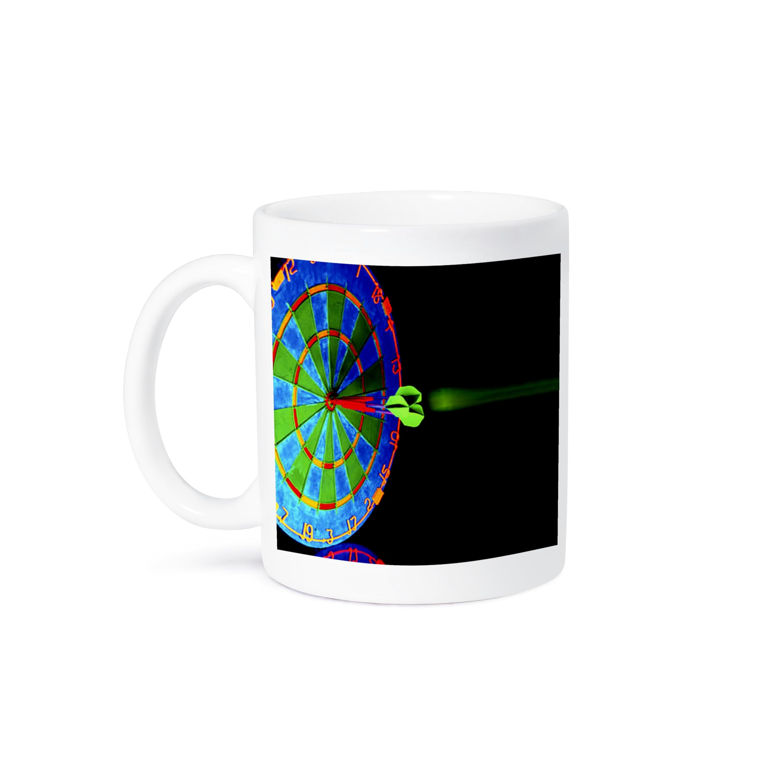 3D Rose Dartboard Ceramic Coffee Mug - 15 oz Insulated Travel Cup for Coffee, Tea & Hot Drinks - Perfect for Office, Home & Gifts