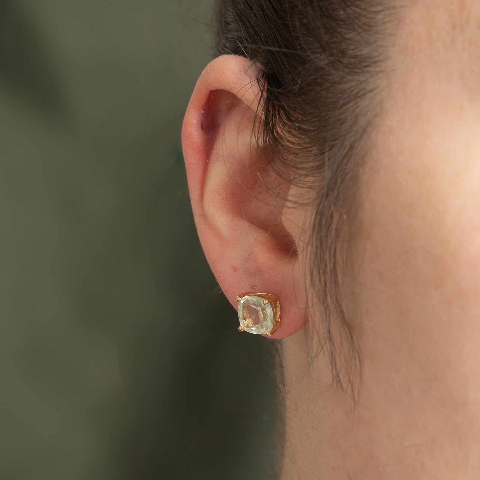 Effy 14K Gold Prasiolite Stud Earrings | 3.20ctw Green Gemstone Jewelry for Women | Perfect for Weddings, Parties & Everyday Wear
