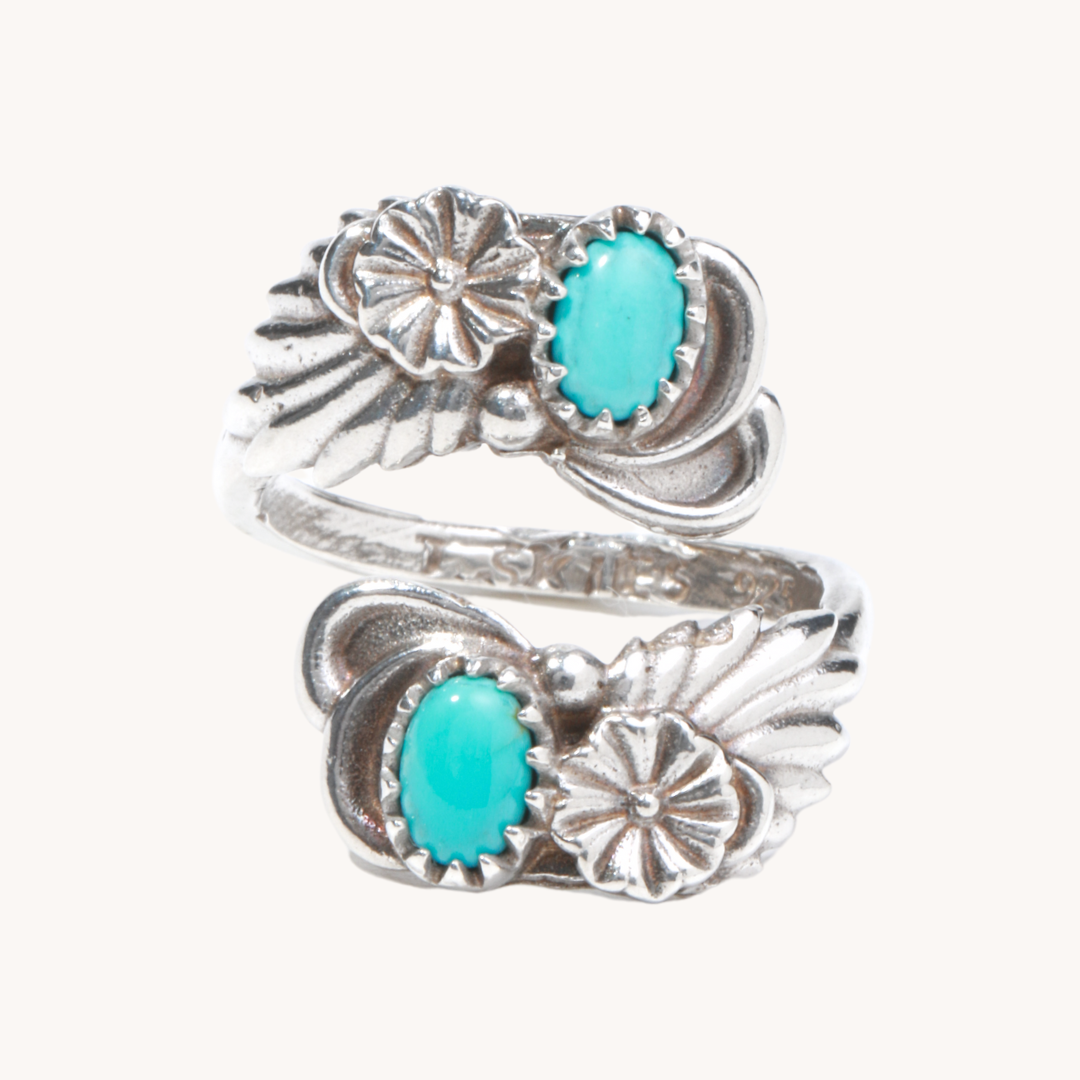Radiante: Adjustable Turquoise Helix Ring for Women - Boho Chic Jewelry for Everyday Wear & Special Occasions