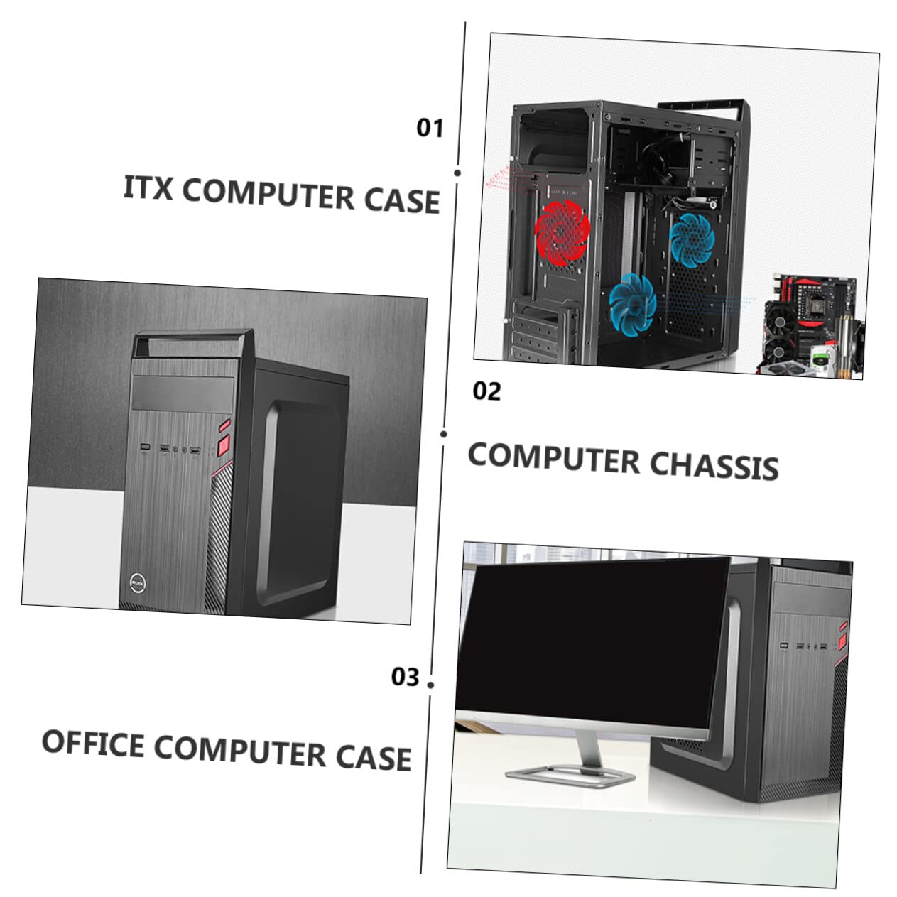 Compact Mini ITX Computer Case - Portable Chassis for Gaming PC, Desktop & Laptop Modifications | Durable Shell for Home Office, Streaming & Workstation Setups