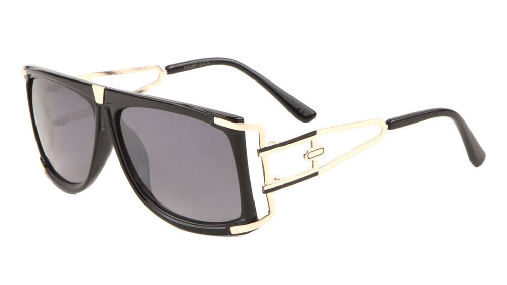 Gazelle Superfly Flat Top Square Aviator Sunglasses for Men & Women - Polarized UV Protection - Retro Fashion Shades for Driving, Beach & Outdoor Activities