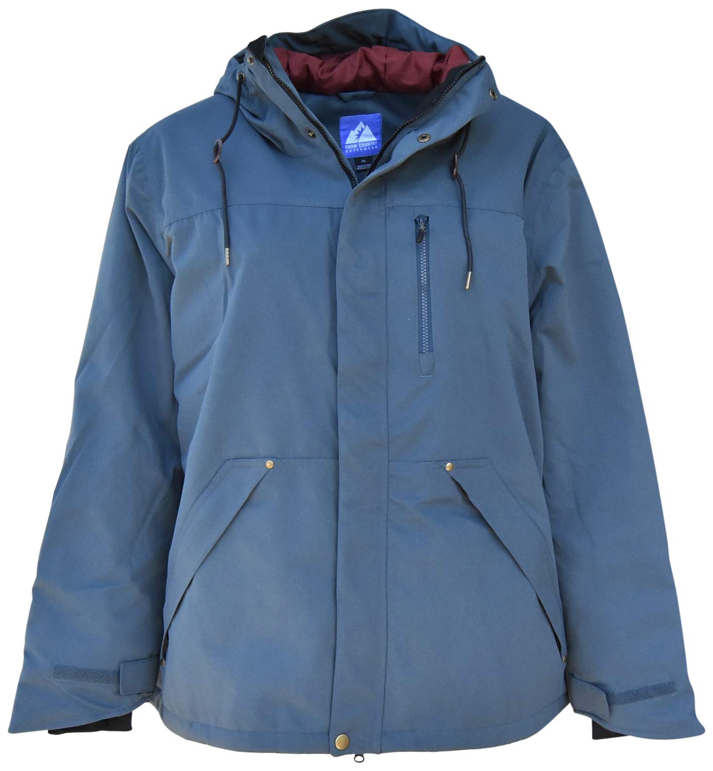 Men's Triple Stitch Insulated Winter Jacket - Heavy Duty Snow Coat for Cold Weather - Big & Tall Sizes - Perfect for Skiing, Snowboarding & Outdoor Adventures