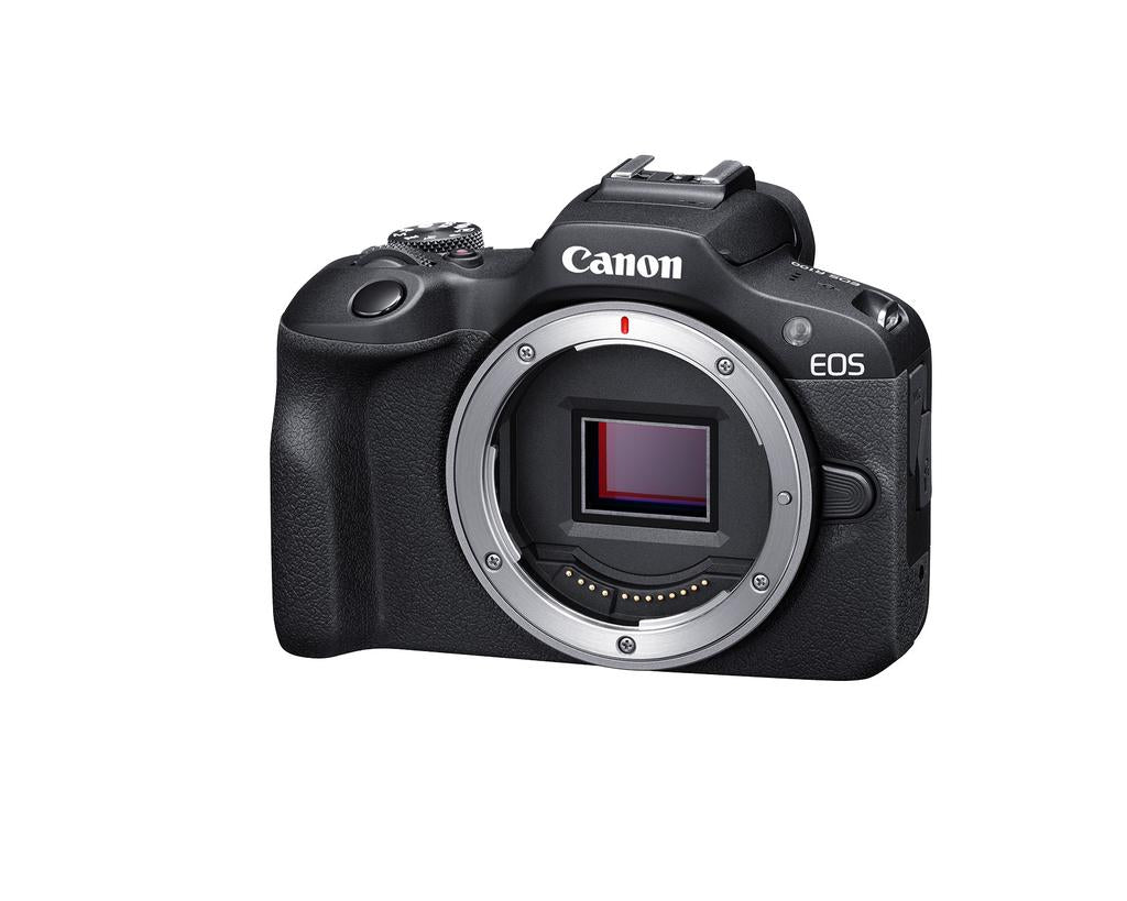 Canon EOS R100 Mirrorless Digital Camera Body - 24.2MP APS-C Sensor, 4K Video, Dual Pixel AF | Perfect for Travel Photography, Vlogging & Content Creation